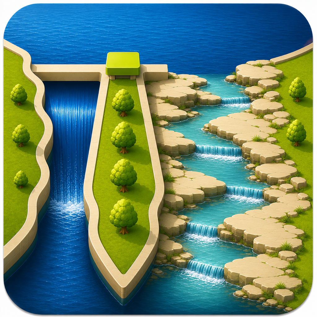 Spillway cascade icon
